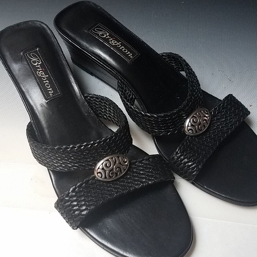 Brighton 2 braided strap leather sandals 9.5n